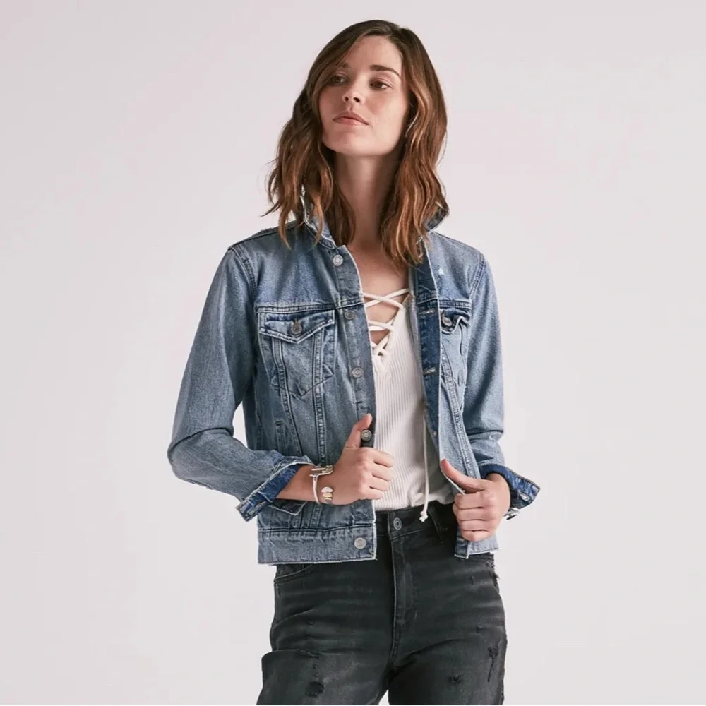 Lucky Brand Tomboy Trucker Jean Jacket - Picture 2 of 7